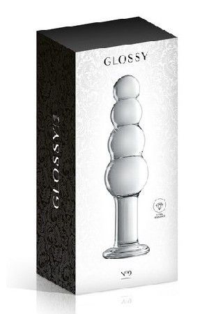 GLOSSY DILDO 9 CLEAR