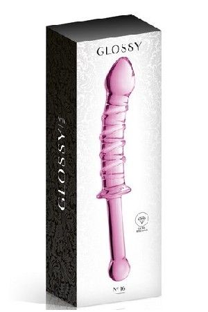 GLOSSY DILDO 16 PINK